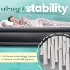 Air Mattress 18" Double-High Airbed with Built-in Pump Twin Black