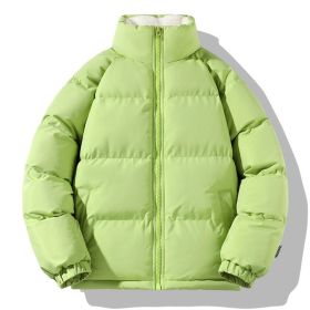 Thickened Plus Size Stand-up Collar Downcotton-padded Jacket Men's Coat (Option: Green-2XL)